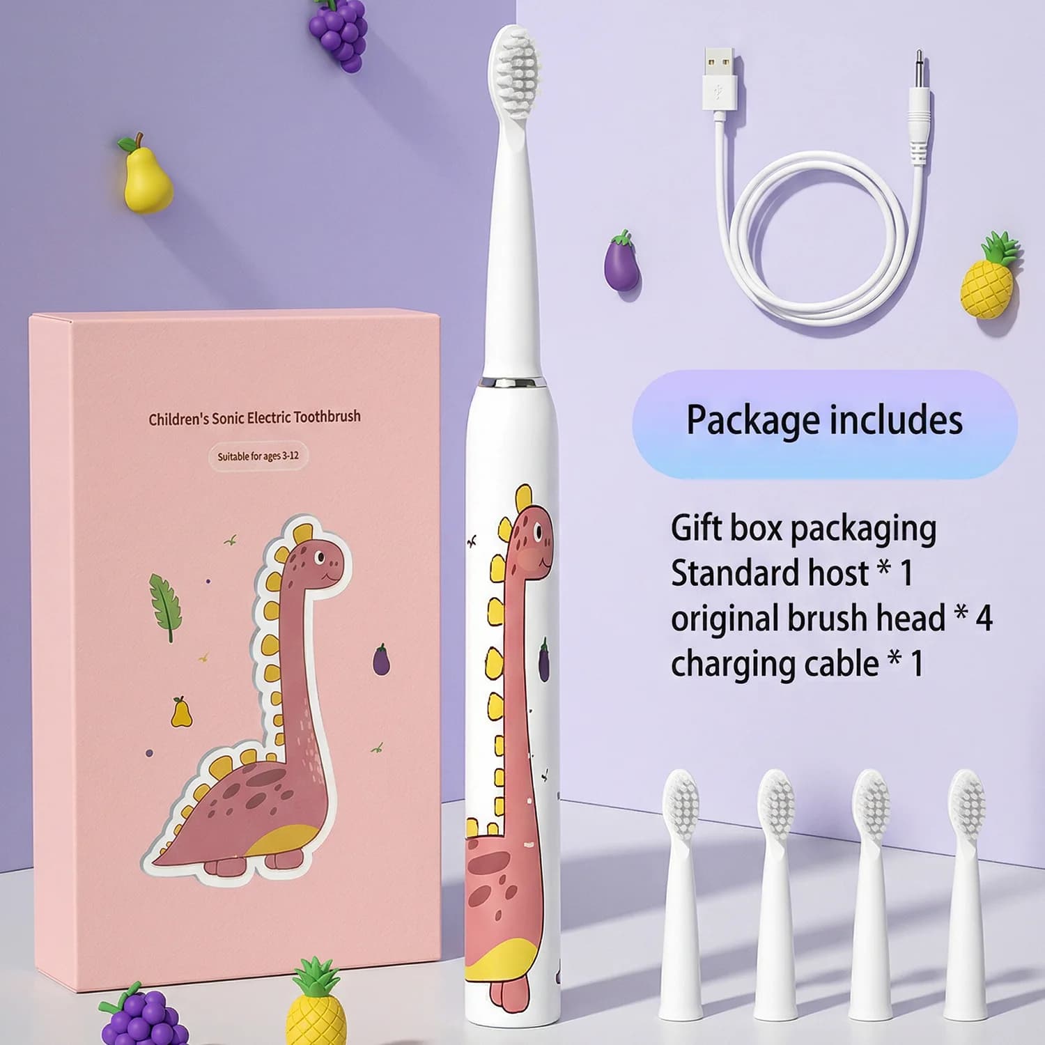 Electric Baby Toothbrush, Rechargeable, Soft Setole, 500mAh Battery, CE Certificate, Oral Care for Newborns
