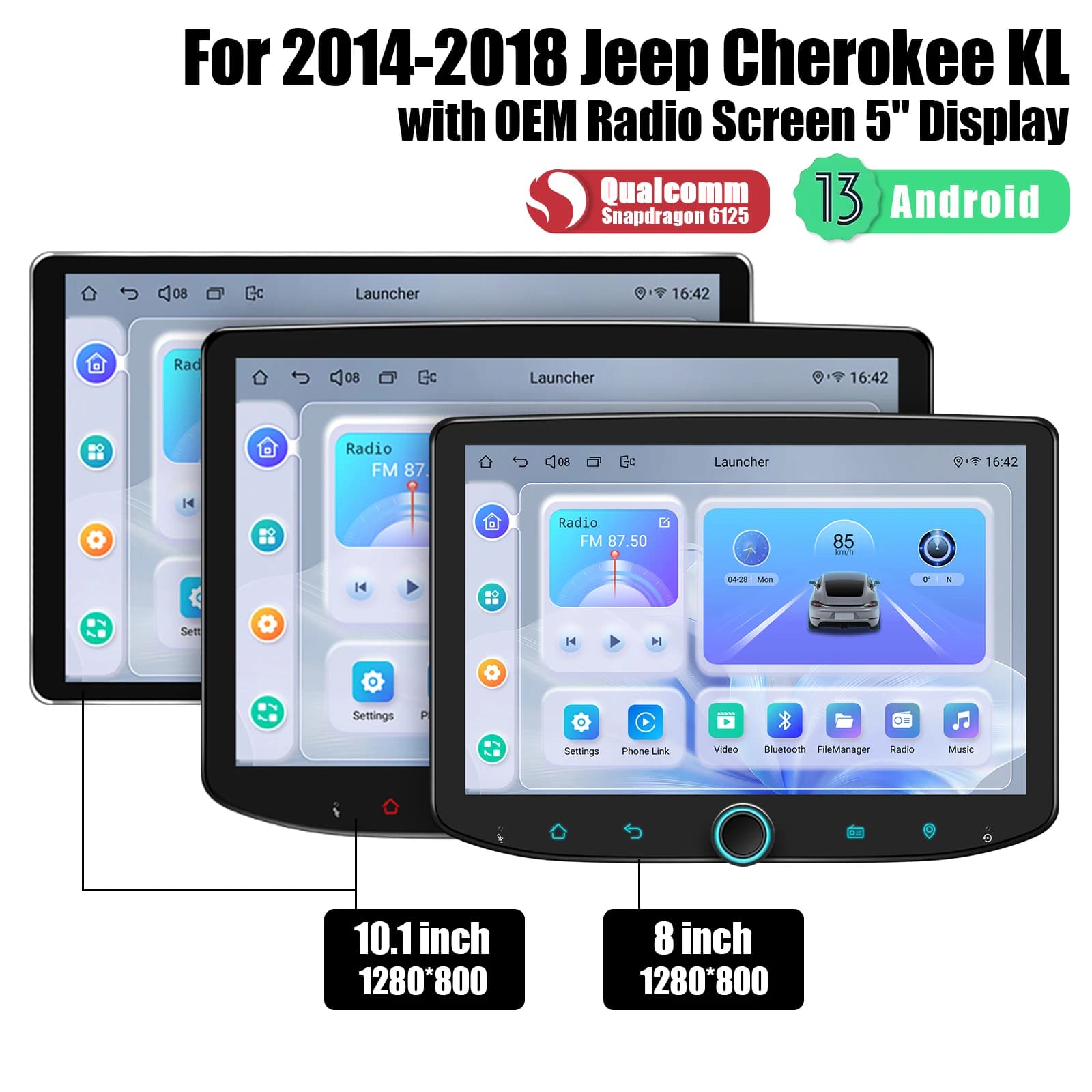 JOYING Aggiornamento 8 "10" Car Audio Sistema Intelligente Stereo Per Il 2014-2018 Jeep Cherokee KL Navigazione GPS Sostituisce OEM 5 "Display