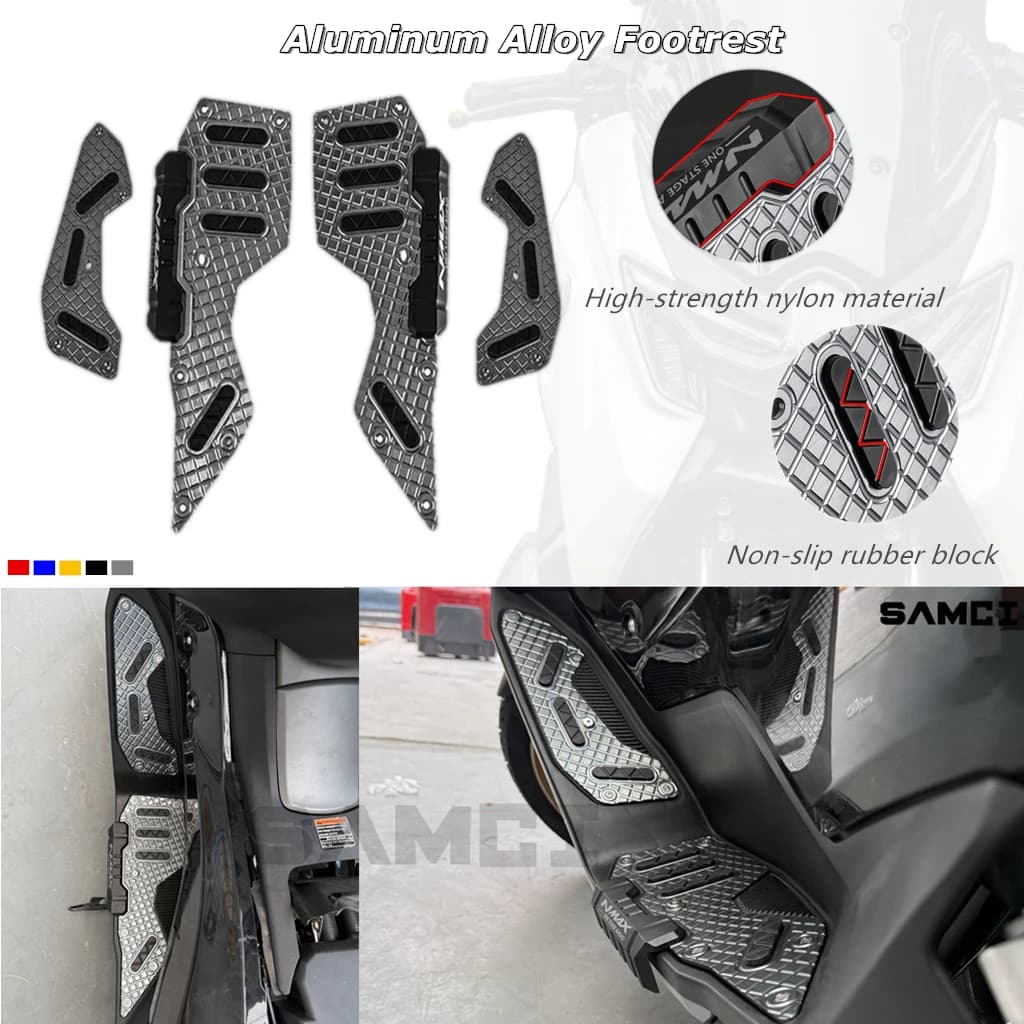 Poggiapiedi per Moto YAMAHA NMAX155 V3 NMAX 2025 2026 Pedane in Lega di Alluminio Accessori Originali per Installazione in Fabbrica