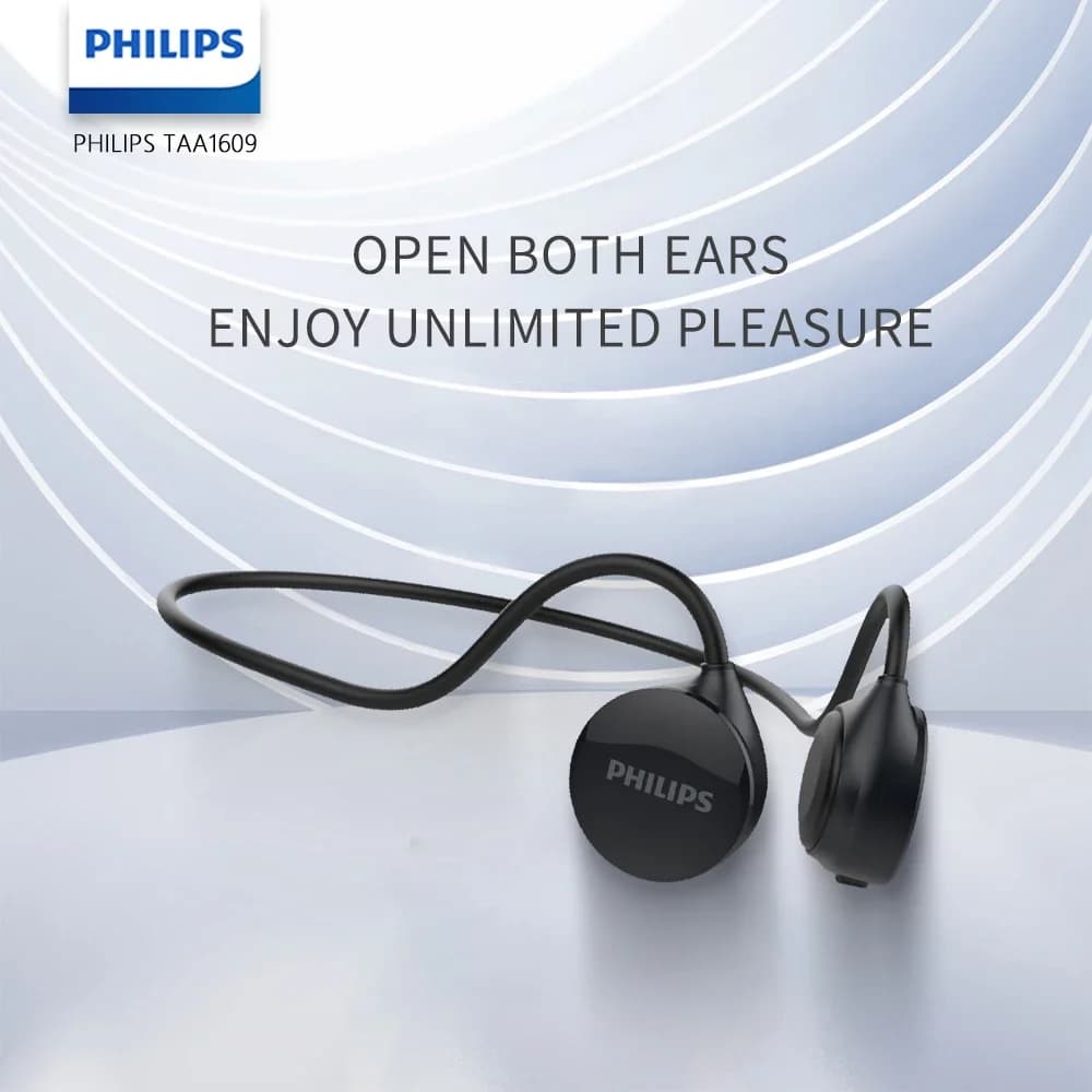 Philips TAA1609 Cuffie Bluetooth a conduzione ossea Impermeabile IP66 Sport Outdoor Auricolare wireless HiFi Stereo HD Microfono Auricolare
