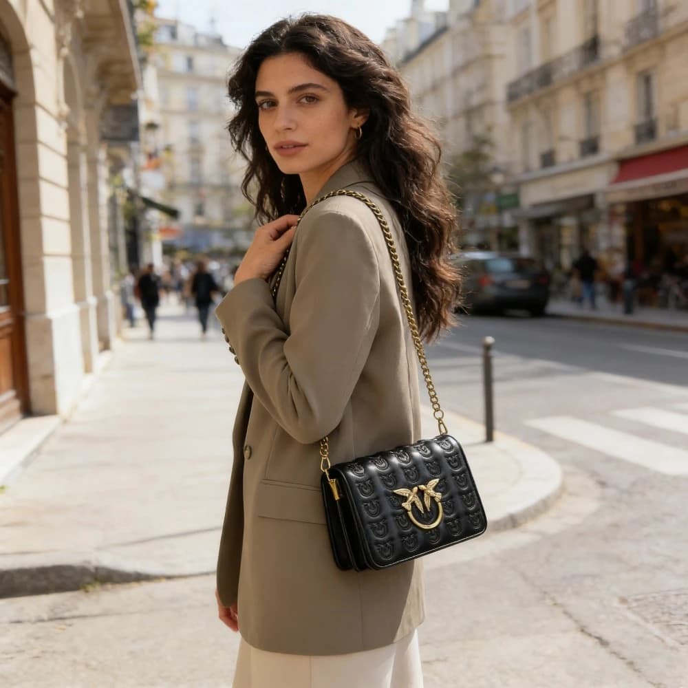 Nuova Borsa a Tracolla da Donna 2026 con Motivo a Rondine, Tracolla a Catena, Borsetta alla Moda, Piccola e Versatile, Elegante