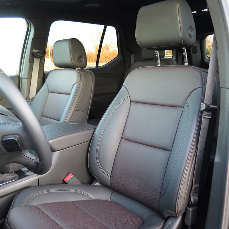 Custom Leather Seat Covers Nappa for Auto, Set Complete 6-7 Posts for Chevrolet Traverse 2009-2025 and Nissan