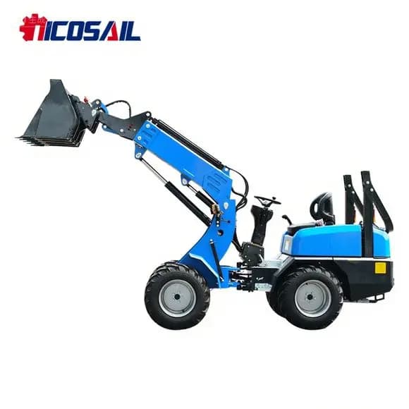 Mini caricatore frontale elettrico personalizzato con braccio telescopico Nuovo designCaricatore su ruote prodotto in Cina per una gestione efficiente dei materiali