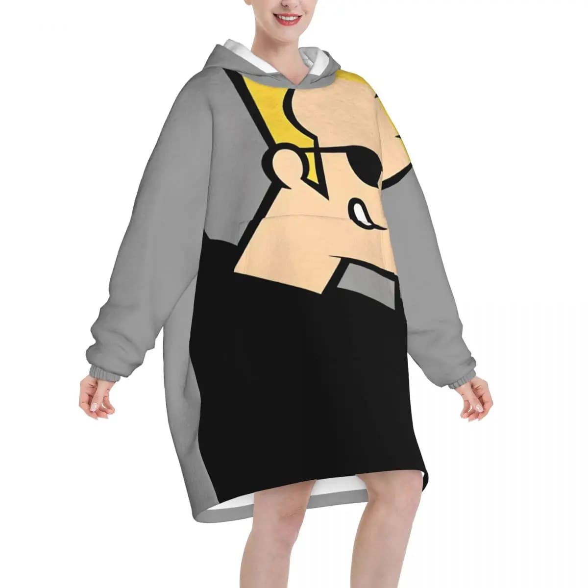 Johnnys Bravos Blanket Hoodie Wearable Blanket Large with Pocket Warm Sleeping Bag Soft Cozy Onesie