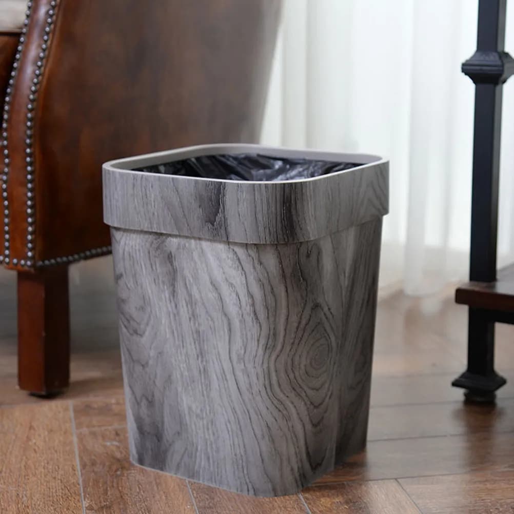 Wastebasket Beige Garbage Can Small Trash Recycle Bin Disposal Kitchen Bathroom Dustbin for