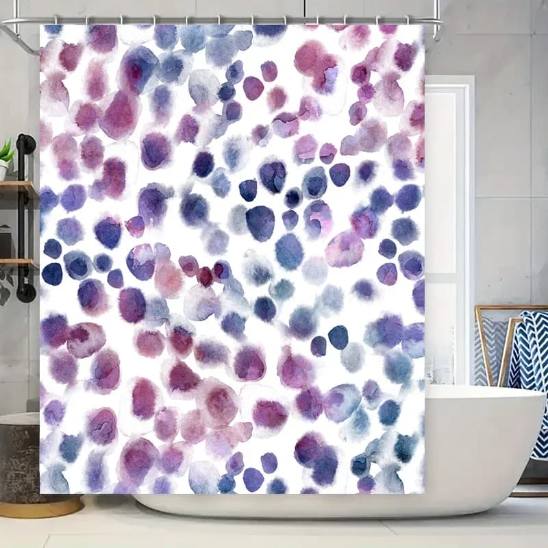 Tenda da doccia con stampa acquerello Tende da bagno decorative blu viola rosa per bagno