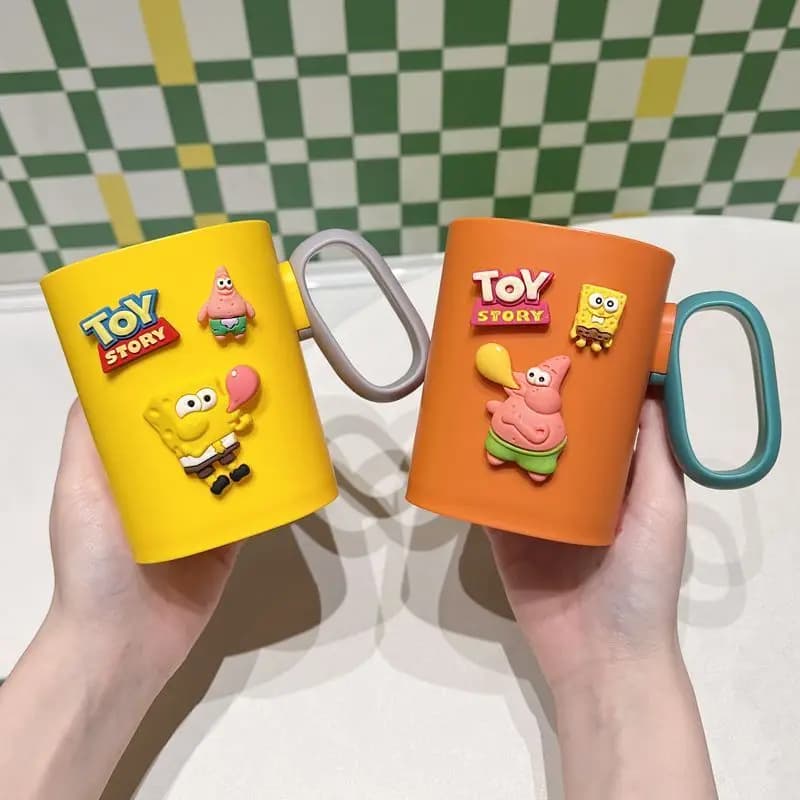 Simpatico Portaspazzolino per Bambini e Studenti, Tazza per Denti da Dormitorio, Porta Spazzolini per Coppie, Design Anime Cartoon Adorabile