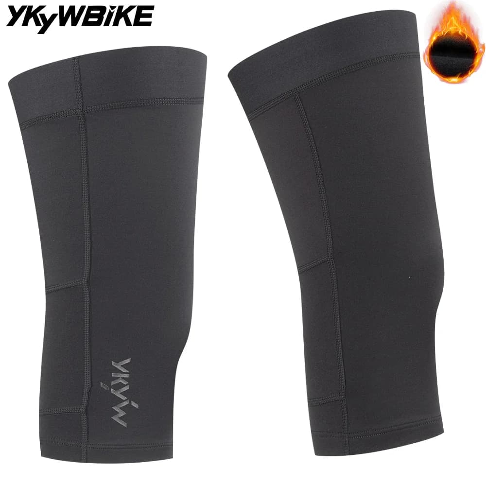 YKYWBIKE Ginocchiere da ciclismo invernali Protezione per le gambe corte Copri ginocchio a compressione Polar termico per bicicletta Manicotto per ginocchio per bici da strada