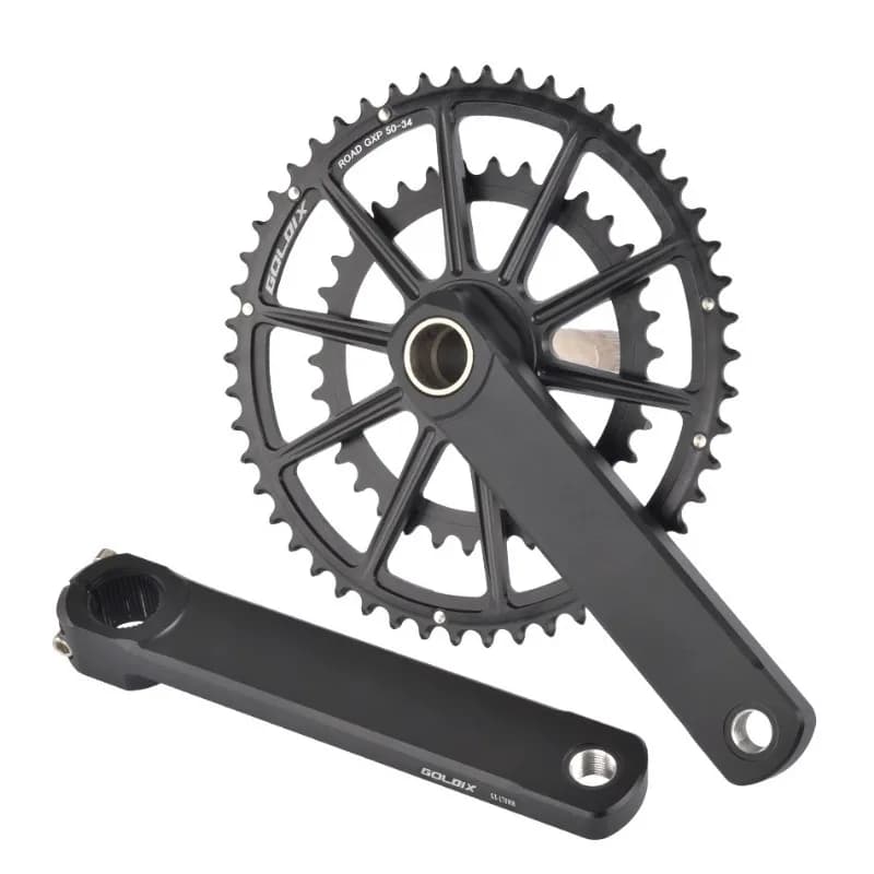 Guarnitura per bici da strada Montaggio diretto Asse da 24 mm Mandrino in alluminio 7075 da 120 mm per ciclismo MTB pieghevole da strada leggero