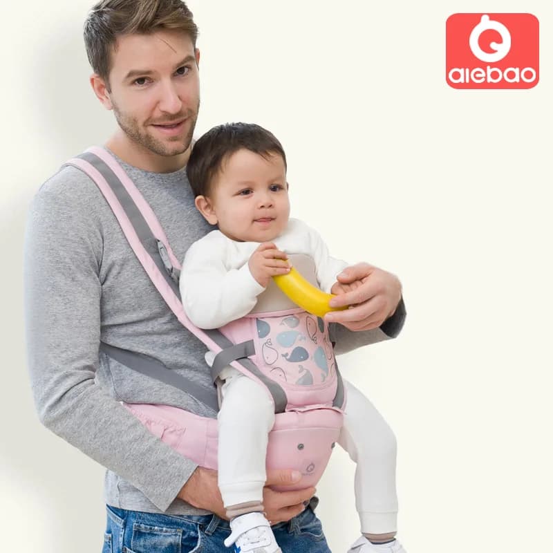 AIEBAO Marsupio portatile per bambini Avvolgere le spalle Tracolla multifunzionale Borsa per neonati Borsa a tracolla regolabile per seggiolino da anca
