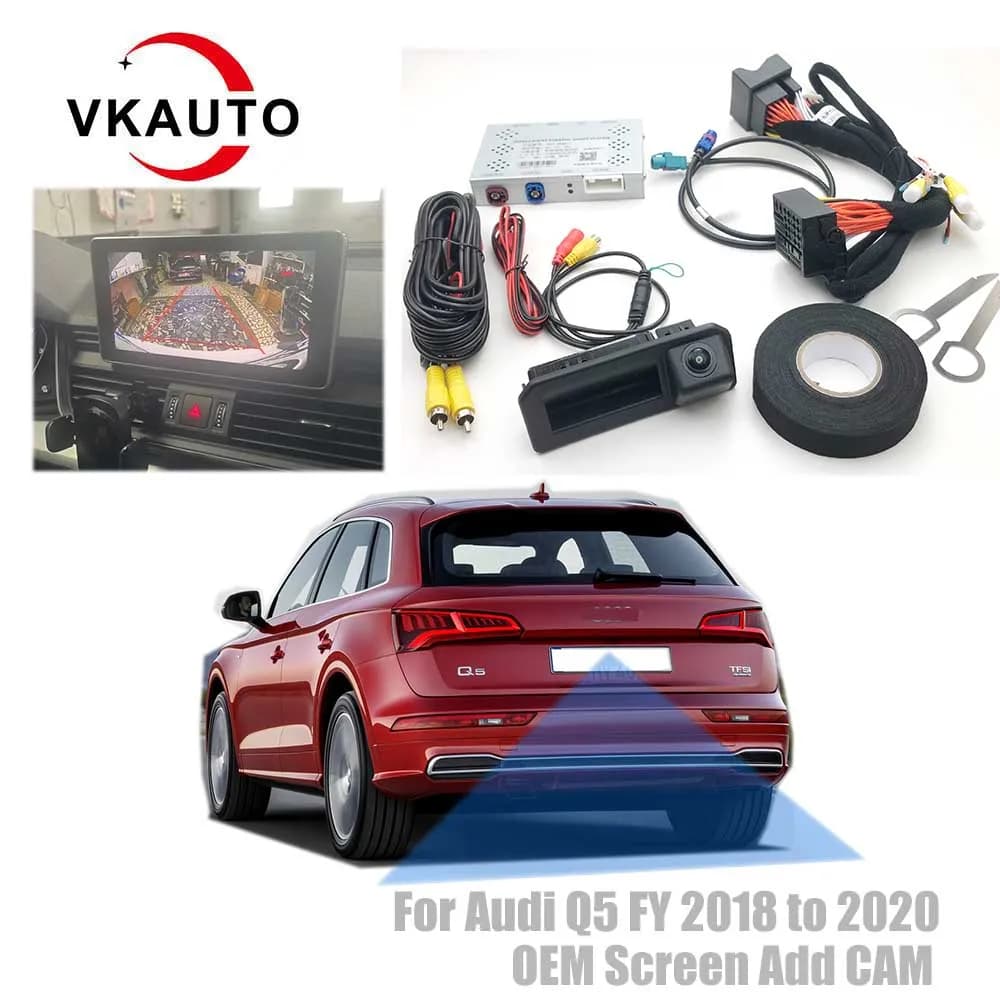 Vkauto For Audi Q5 FY 2018 2019 2020 OEM Screen Add Backup Camera / Front Camera