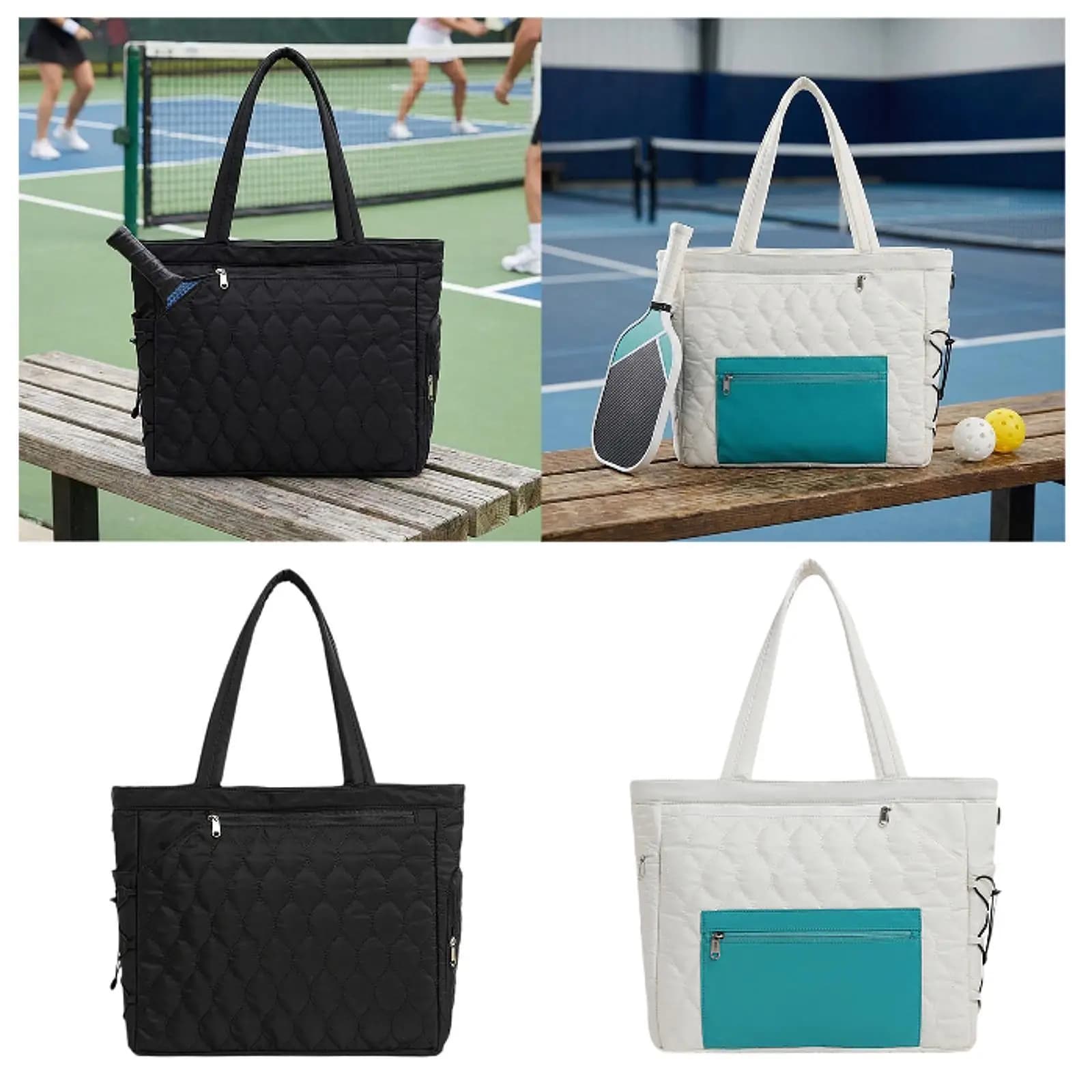 Borsa per Racchette da Pickleball Antigraffio, Borsa per Palline da Pickleball, Borsa per Racchette e Accessori per Campi da Tennis