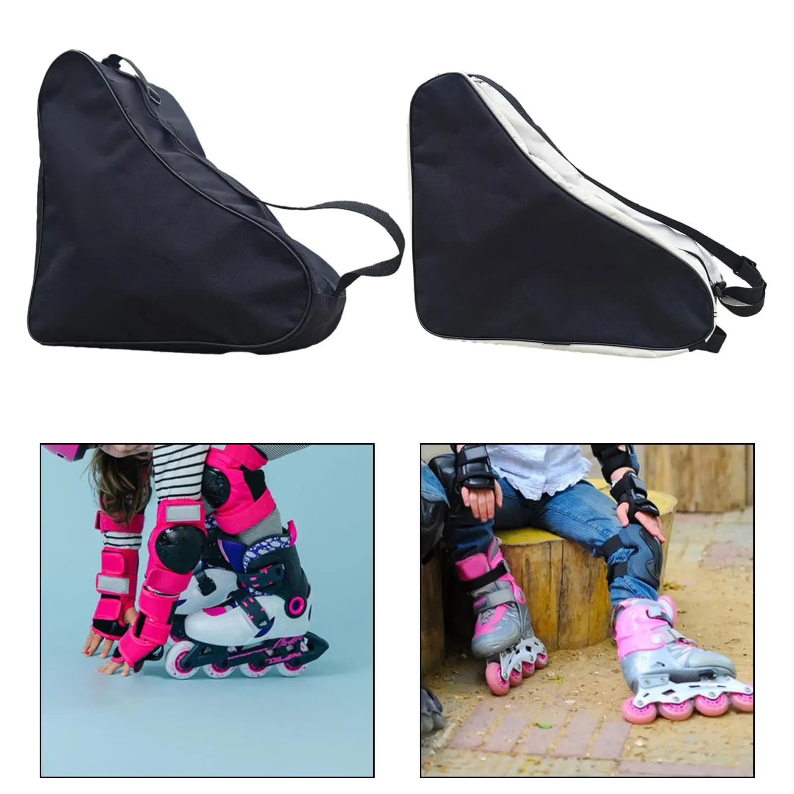 Borsa Porta Pattini con Tracolla per Pattini in Linea, Pattini Artistici, Pattini da Hockey su Ghiaccio e Pattini Quad per Bambini