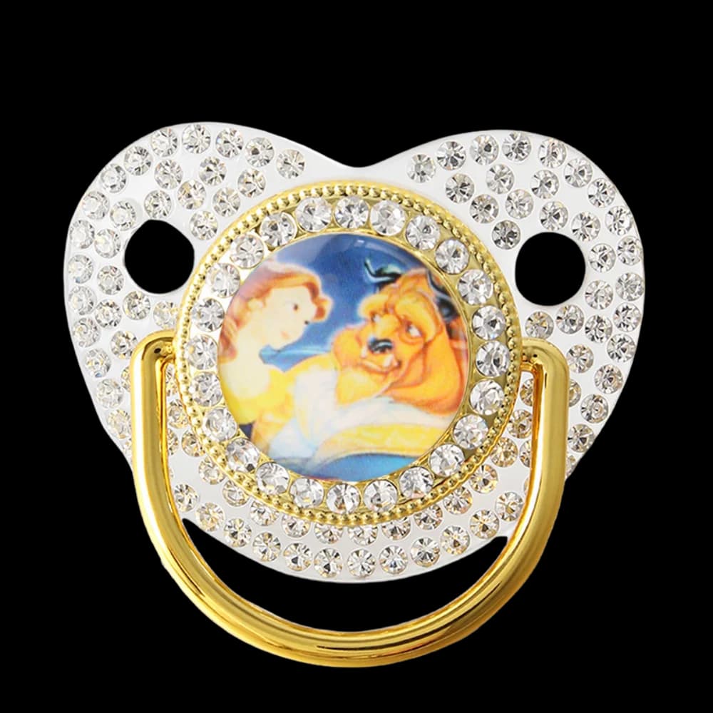 Ciuccio per Neonati con Decorazioni in Strass, Elegante e Sicuro per il Comfort dei Bambini