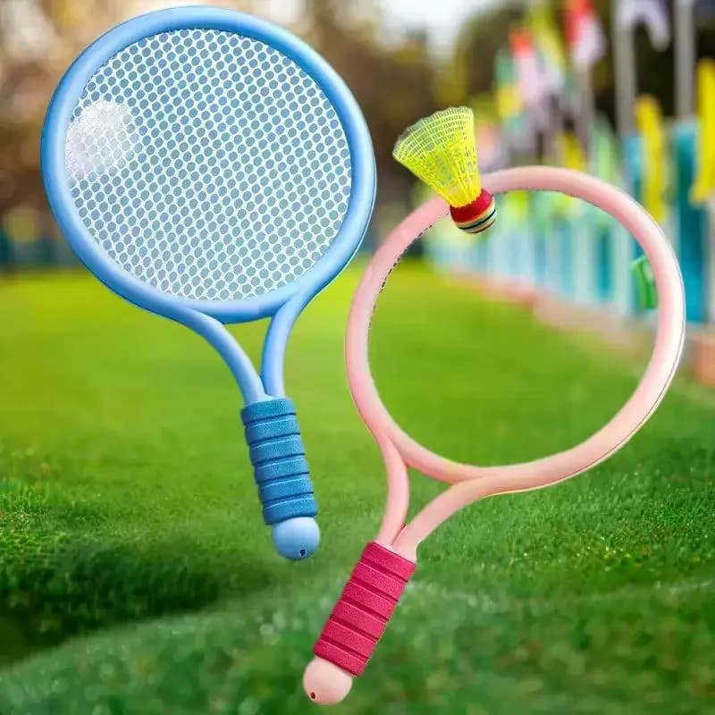 Racchette da tennis e badminton per bambini, set di giocattoli sportivi interattivi per bambini leggeri