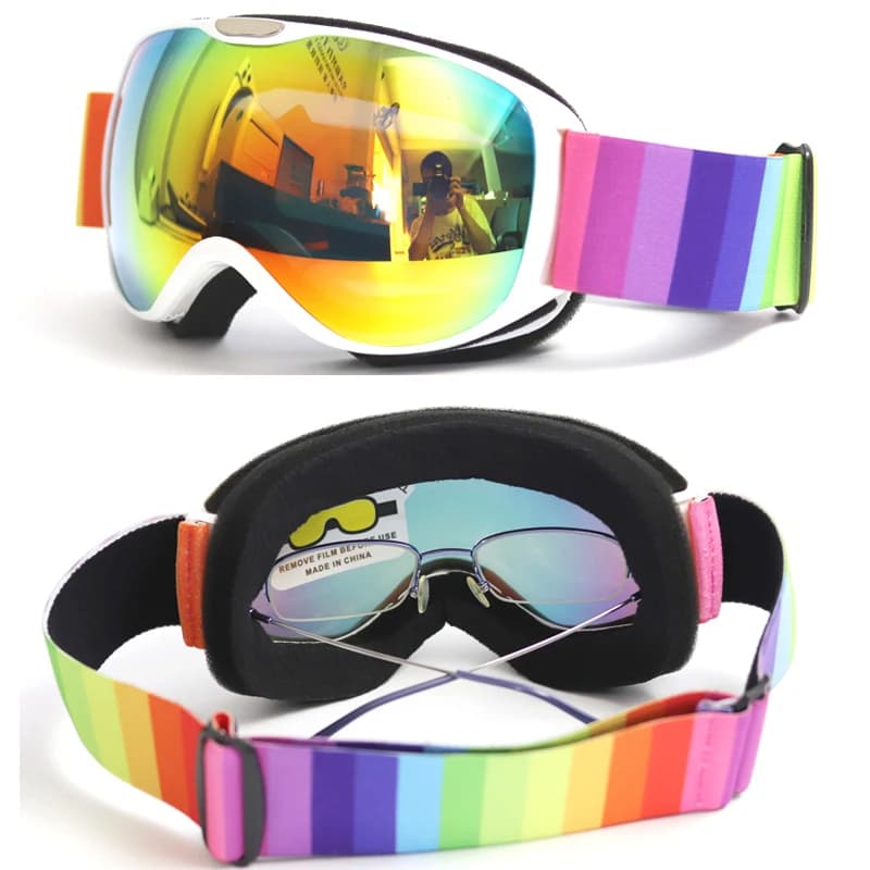 UV 400 Occhiali da sci per bambini Occhiali da snowboard Lenti antiappannamento a doppio strato Occhiali da neve a prezzo di fabbrica Maschera da sci regalo