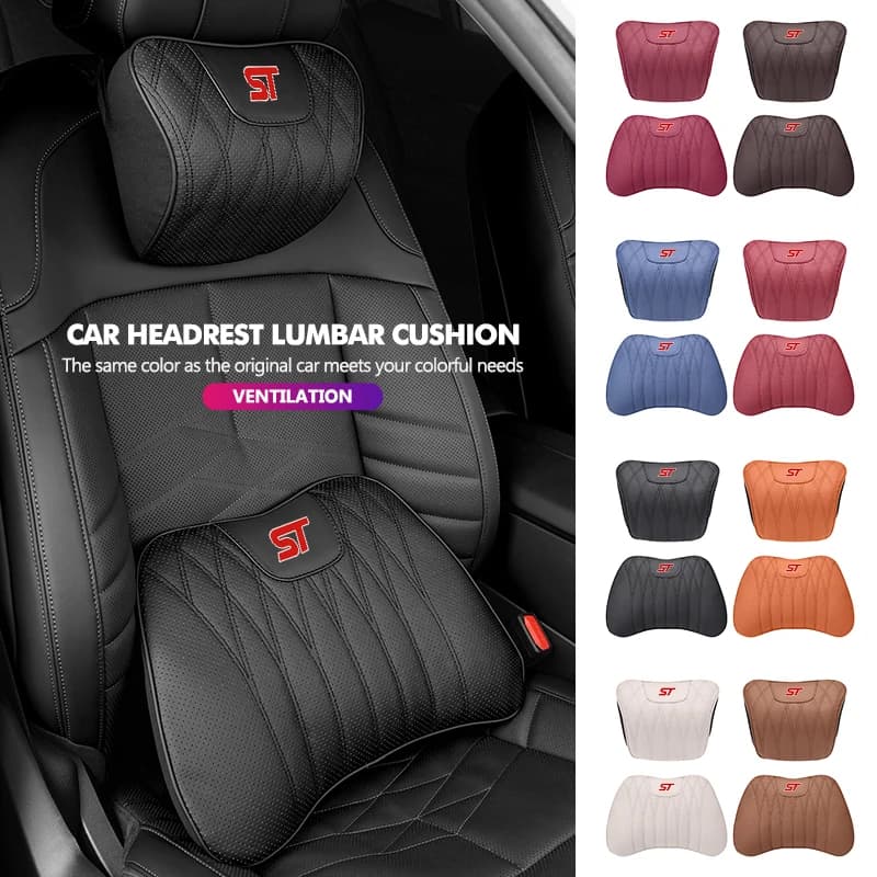 Car Neck Pillow Protective Lumbar Back Support Headrest Cushion For Ford Escape Expedition Taurus Ecosport C-MAX Galaxy ST