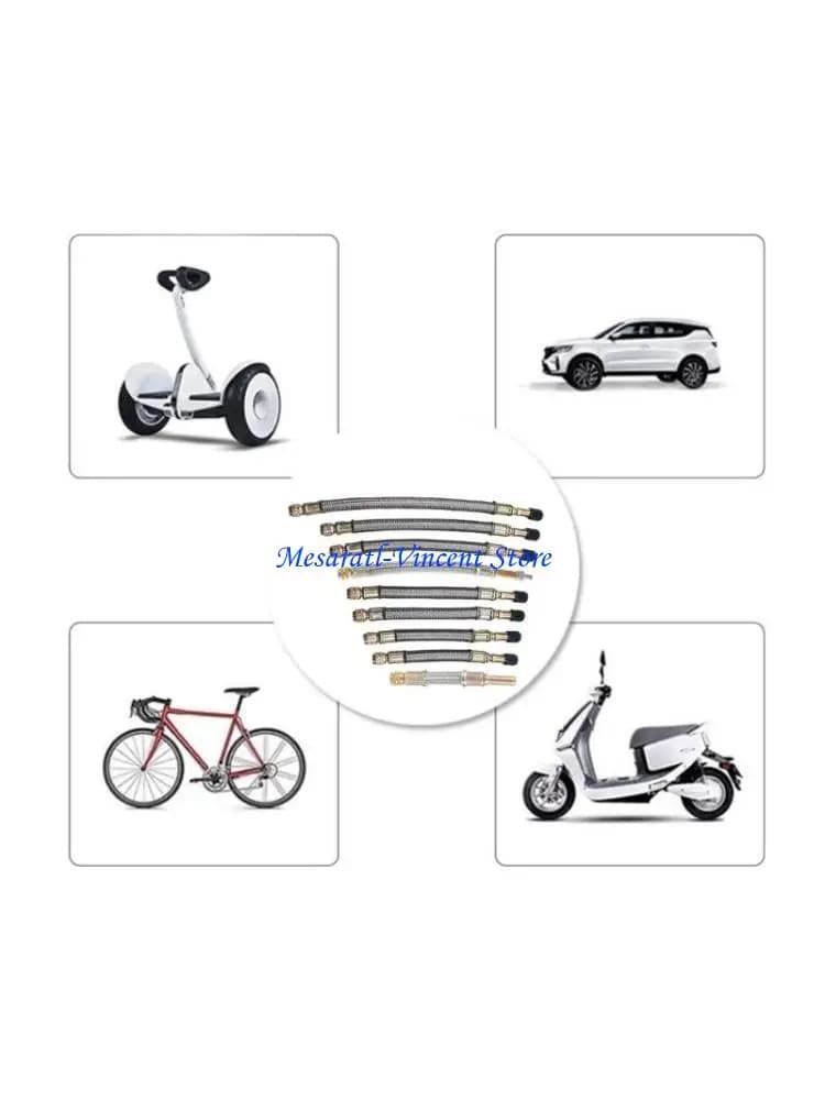 A70F Valvole per pneumatici per auto Pompa Prolunga Tubi intrecciati Tubo prolunga per auto
