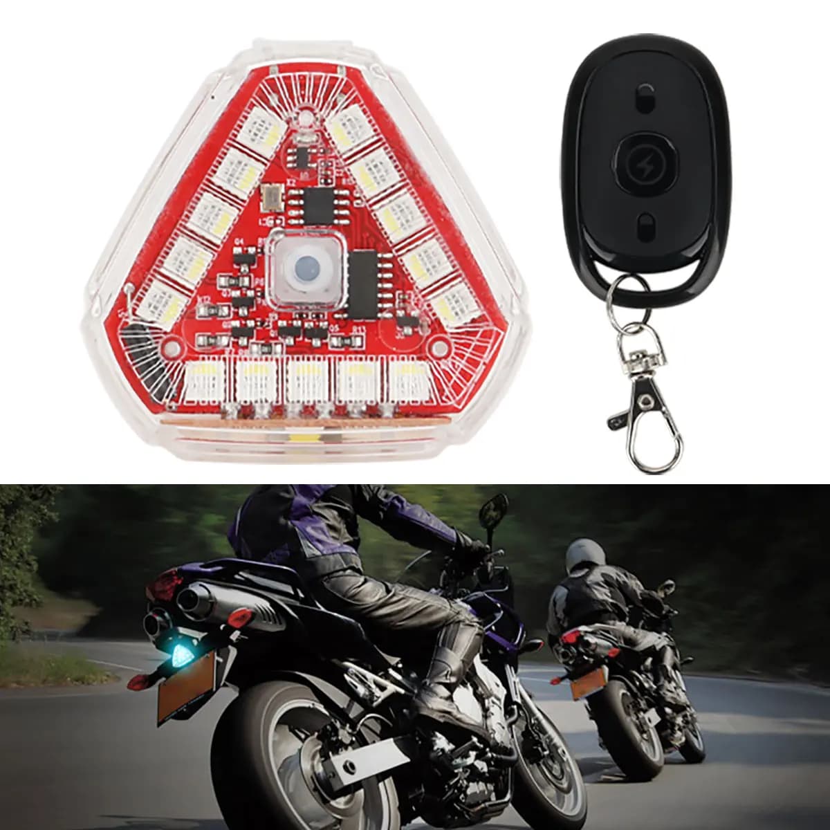Triangolo per moto, telecomando, luce flash wireless, mini luce stroboscopica per aereo, USB LED, segnale di avvertimento anti-collisione