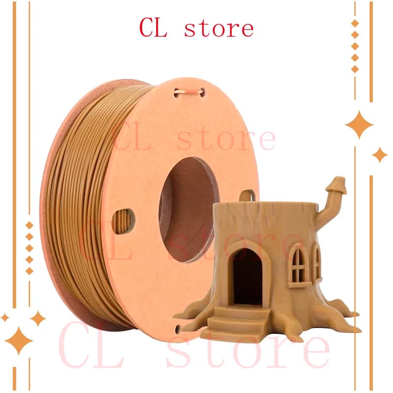 3D printing PLA F imitation wood color 1.75 mm dimensional accuracy +/- 0.02 mm, teak color PLA F 0.25 kg
