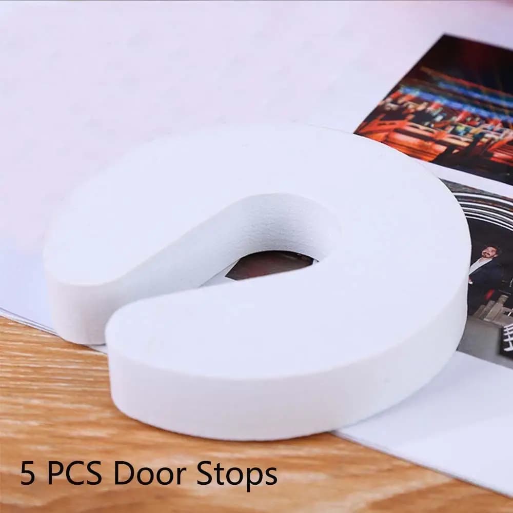5 Pezzi Fermi Porta in Schiuma per la Sicurezza dei Bambini, Fermi Porta a Clip, Blocco Porta