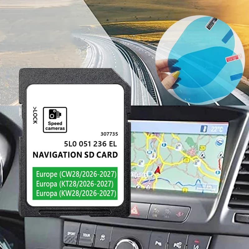 Nuova Scheda SD di Aggiornamento Mappa Europa UK 32GB MIB2 Amundsen Discover Media Navi per Auto Skoda Octavia Superb Fabia Rapid Yeti 2026-2027