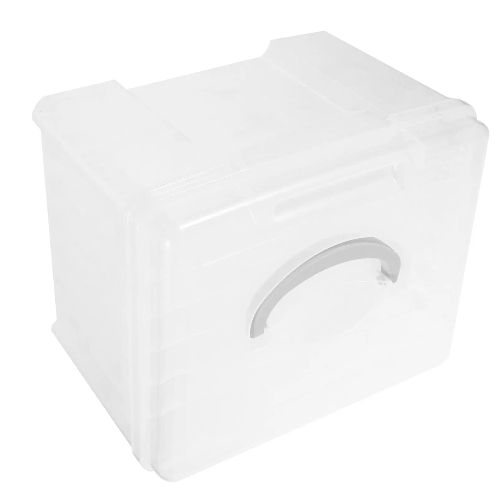 Organizzatore per Documenti in Plastica con 6 Scomparti e Maniglia, Contenitore Portatile per Ufficio e Casa