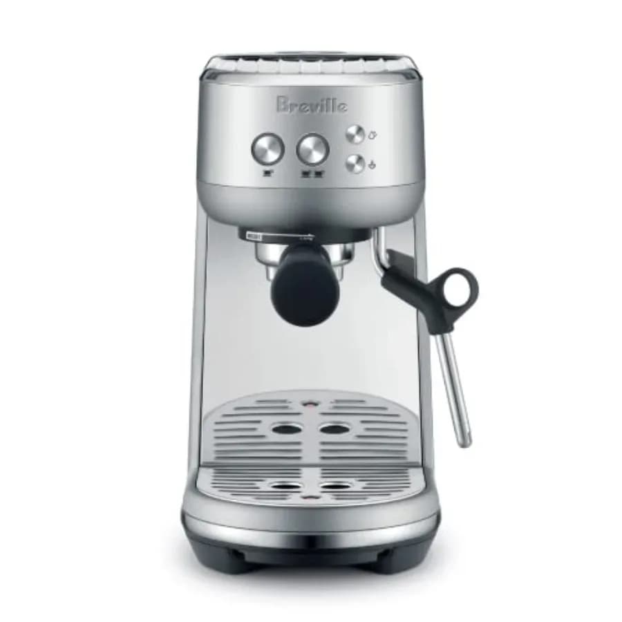 Macchina per Espresso Bambino BES450BSS in Acciaio Inox Spazzolato per Uso Domestico, Corpo in Acciaio Inox Resistente con Finitura Argento Elegante