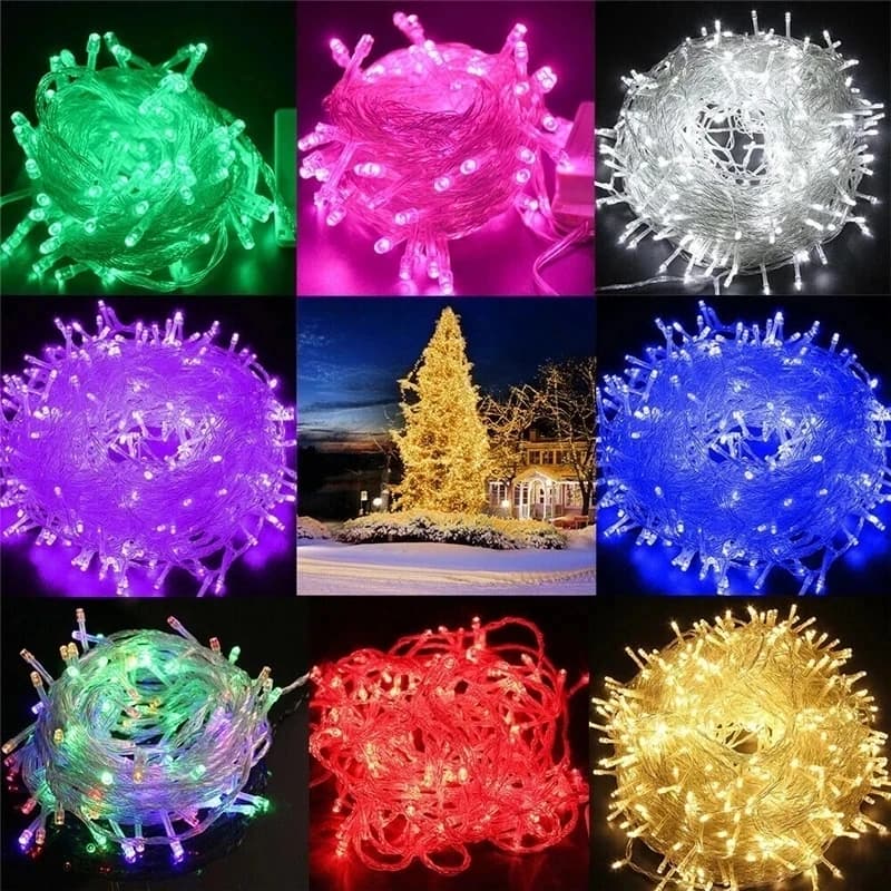 Luci leggiadramente della stringa AC 220V Spina UE 10M 20M 30M 50M 100M LED Vacanza Matrimonio Decorazione natalizia Ghirlanda LED impermeabile
