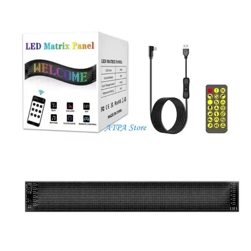 Pannello pubblicitario a scorrimento per auto con motivo leggero USB 5V programmabile U13C