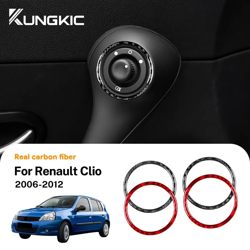 Reale Morbida Fibra di Carbonio Adesivo Per Renault Clio 3 2006 2007 2008 2009 2010 2011 2012 Auto Maniglia Della Porta Anteriore Adesivo Accessori