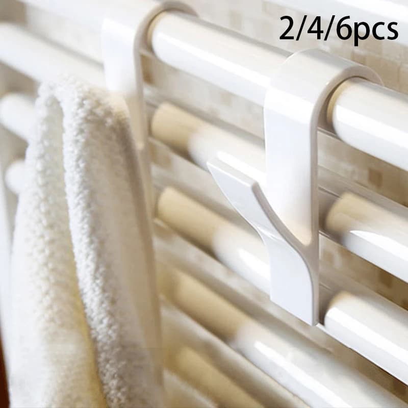 2-6 hangers for heated towel hooks for radiator multipurpose clothes hangers scarf rack bathroom hook