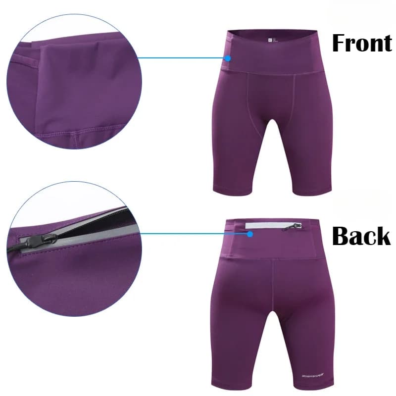 Pantaloncini da Corsa a Compressione ad Asciugatura Rapida per Uomo con Cintura in Vita, per Allenamento Maratona, Palestra, Atletica, Impermeabili