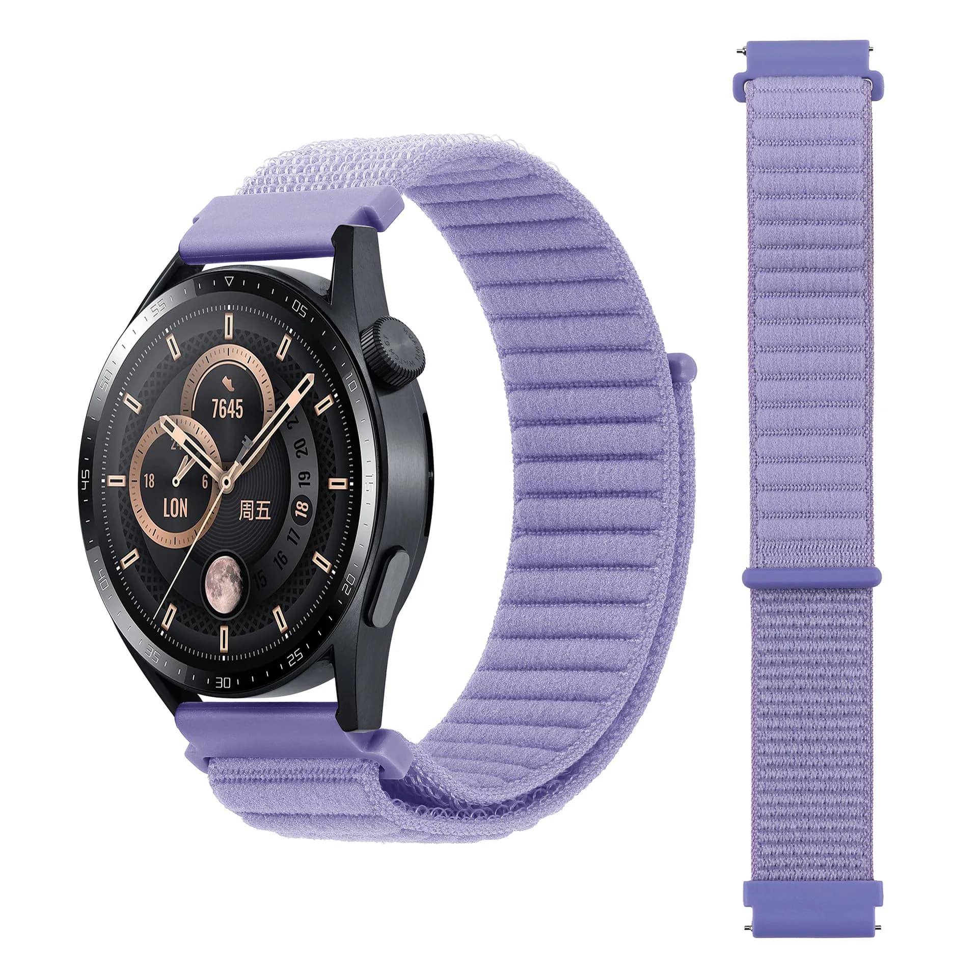 A Unisex Breathable Nylon Replacement Watch Strap New Velcro Design Accessory for Samsung Garmin & Huawei Smart Watches