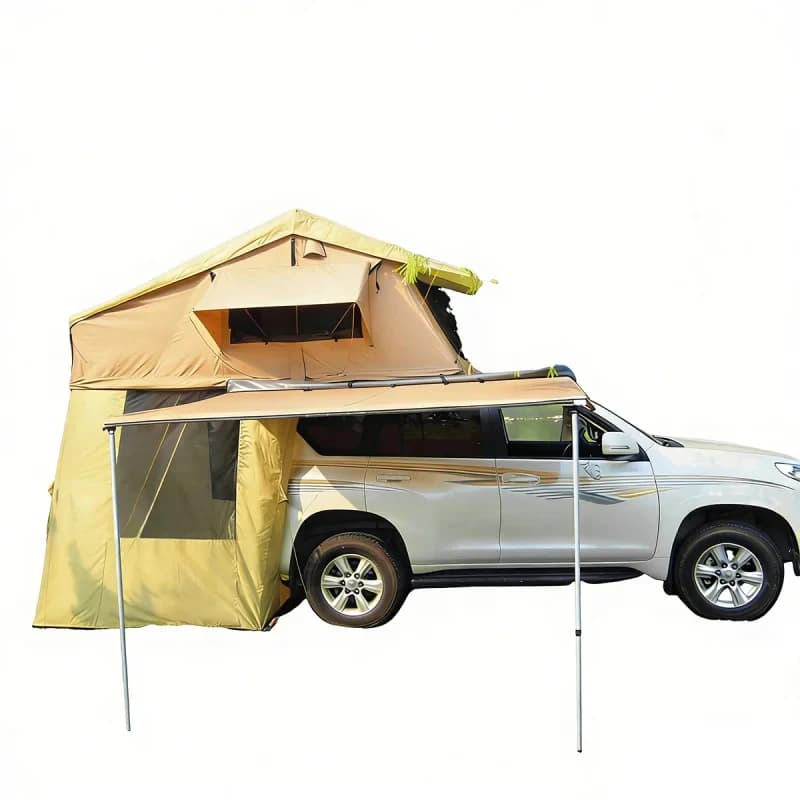 New Products Are Fast.Hot Selling Ized Soft Camping Car Roof Top With Travel Cover Folding Rooftop Tent High Quality