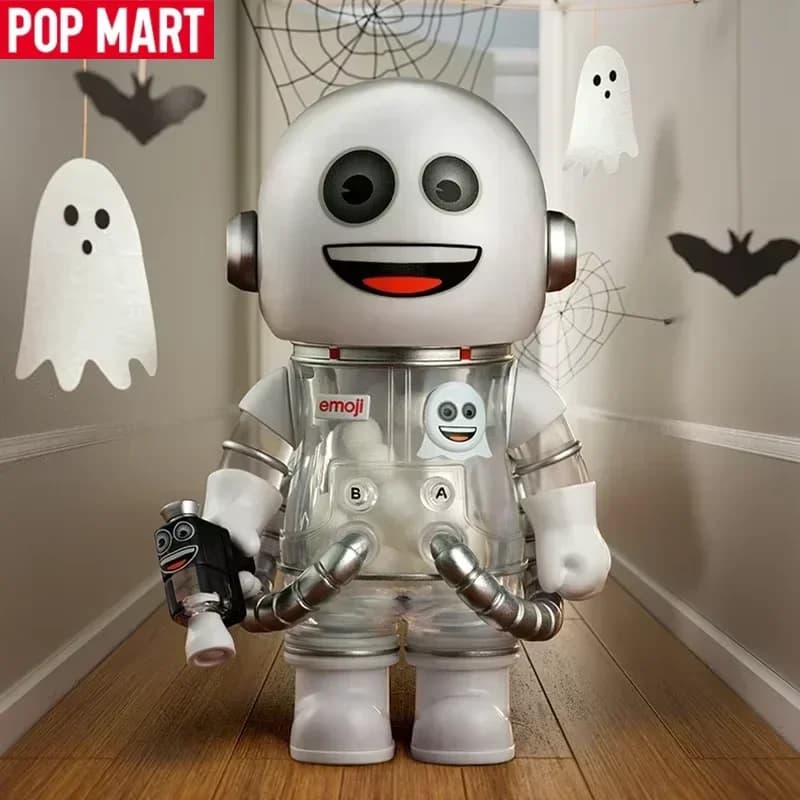 POPMART MEGA SPACE MOLLY 100% X Emoji Series Anime Action Figure Blind Box Cute Desktop Ornaments Gift for Girls Collectible Toy