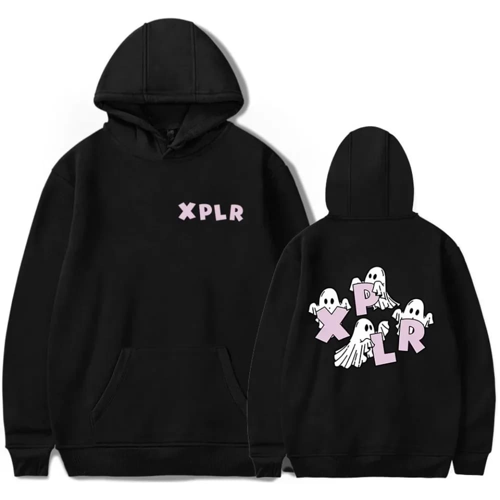 Felpe con cappuccio XPLR Sam e Colby Ghost Merch Felpe con cappuccio unisex Abbigliamento casual Felpe con cappuccio da uomo e da donna