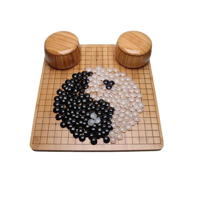 Agata naturale Go set Giada adulti bambini principianti gioco di scacchi avanzato backgammon board barattolo di legno massello
