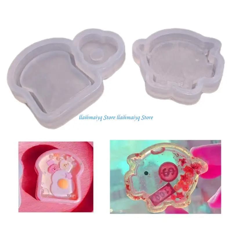 573B Stampi in resina per sabbie mobili Stampo in silicone carino Stampo per shaker artistico in resina per fatto a mano