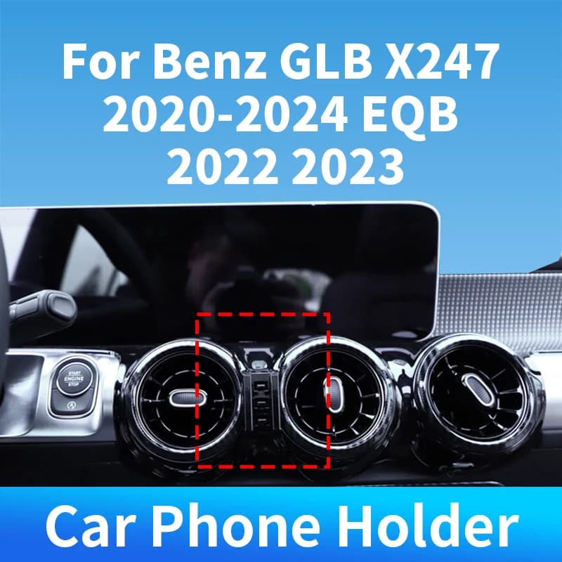 Car Mobile Phone Magnetic Holder For Benz GLB X247 2020 2021-2024 EQB 2022 2023 Wireless Charging Special Fixed Bracket Base
