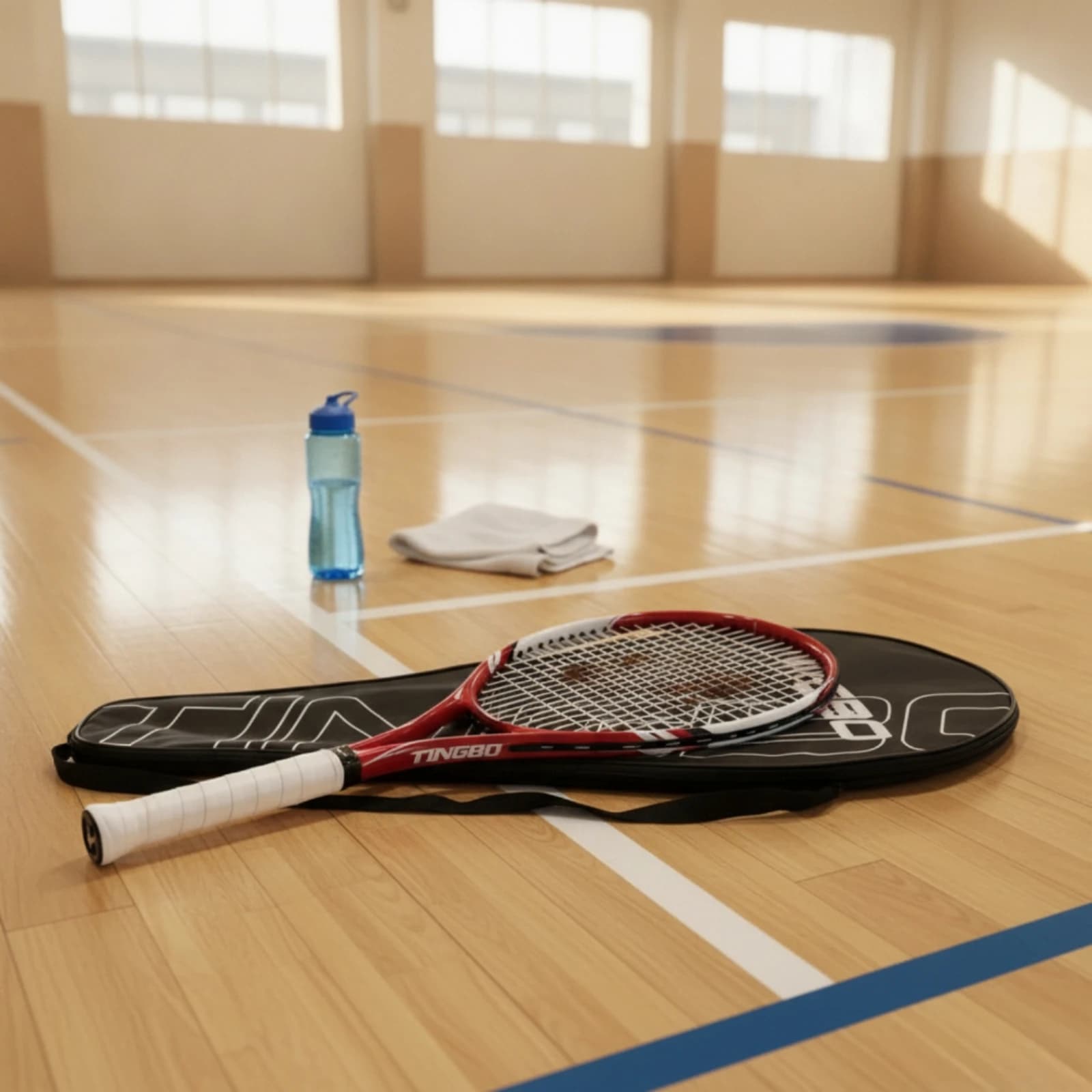 Tennis Racket with Cover Lightweight Aluminum Tennis Racket Long-Lasting Comfortable for Beginners, Practice, Training