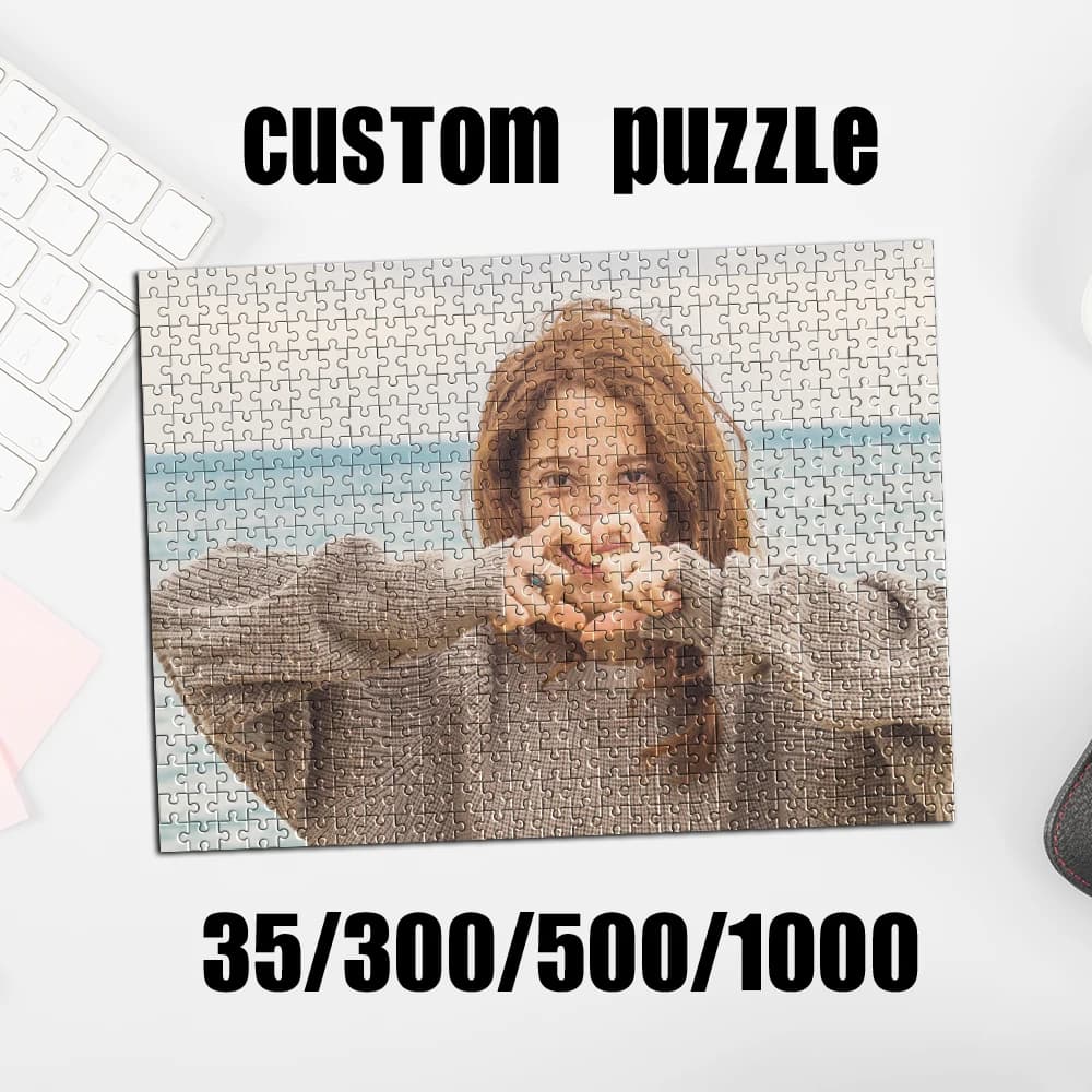 35/300/500/1000pcs Personalized Custom Photo Puzzle photo From Your Photo Custom Puzzle For Adults Photo Jigsaw