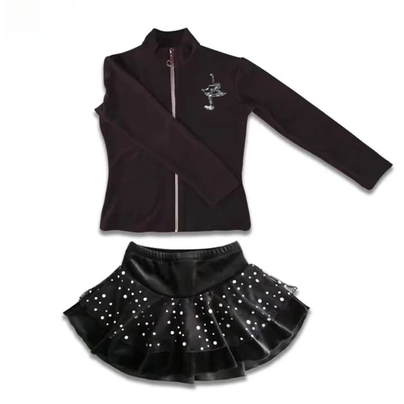 Set Gonna per Pattinaggio Artistico per Adulti, Bambini e Donne, Completo da Allenamento, Gonna Protettiva per Pattinaggio su Ghiaccio, Set Alla Moda