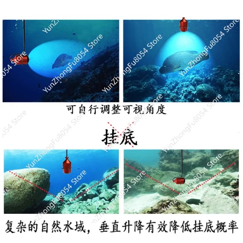 CCTV ad alta definizione per acqua, ampio monitor da 7 pollici, telecamera subacquea per pesca FPV con visione profonda per barca con esca