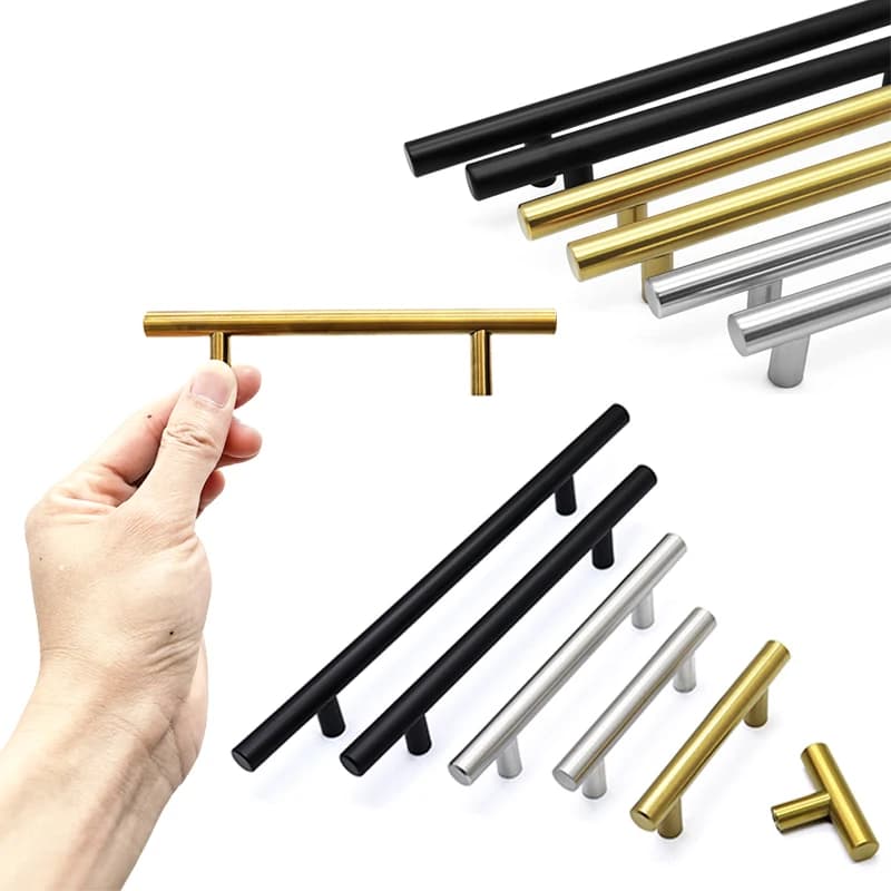 Maniglia per armadio Maniglia per porta dell'armadio da cucina in acciaio inossidabile spazzolato Maniglia per porta per mobili Maniglia per cassetto per mobili Maniglia per barra Hardware per tirare