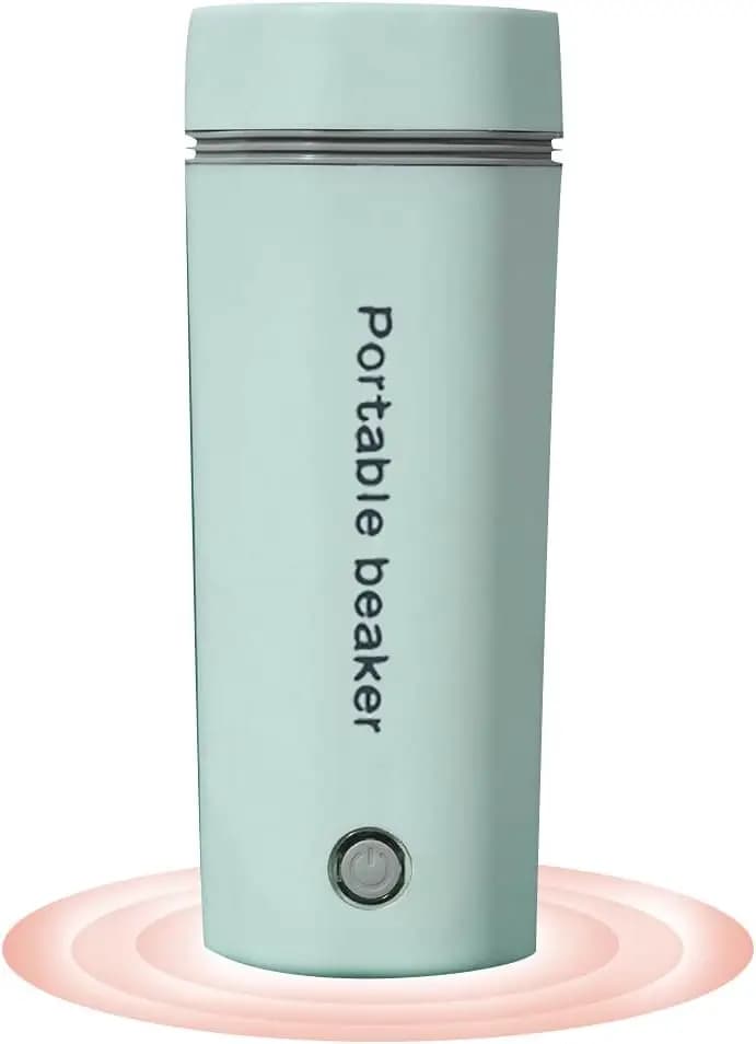 Electric heated travel cup 110 V Water bottle with 350 ml intelligent heating, fast boiling, leak proof, portable electric kettle