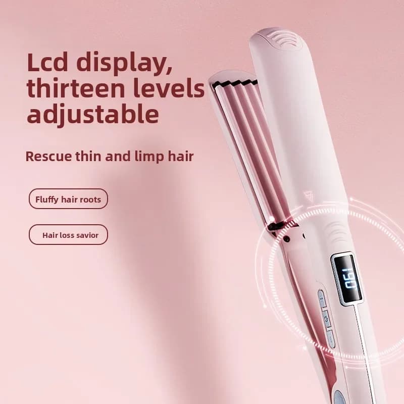 Piastra Lisciante Digitale LCD H Air con Cuscinetto Morbido per Radici dei Capelli, Certificata PSE, Miglior Venditore