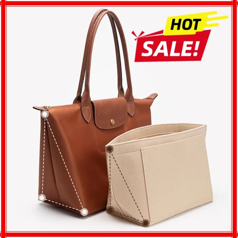Organizer in feltro per borsa Longchamp S/M/L, inserto organizer per borsa tote, custodia per cosmetici, supporto modellante per borsa.