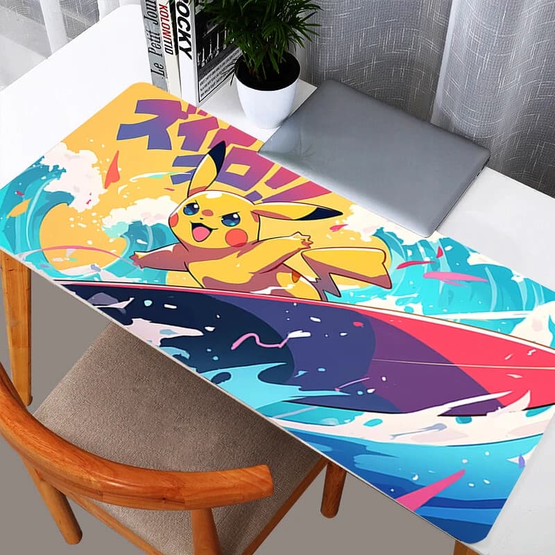 Tappetini per mouse Anime Gaming Pokemon Pikachu Accessori XXL Tappetino per tastiera per computer durevole per PC Gamer Tappetino per mouse