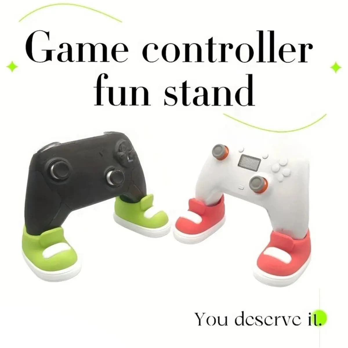 A86G NEW Shoes Shaped Game Controller Fun Stand Display Mount for , /S Gamepads, Gaming Desk Organizer Green